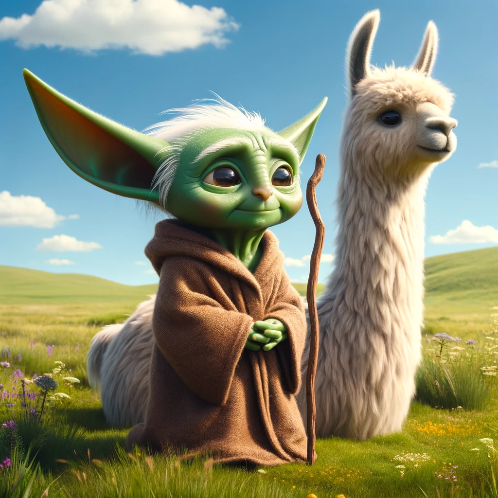 Project Yoda and llama artwork from the project’s Devpost page